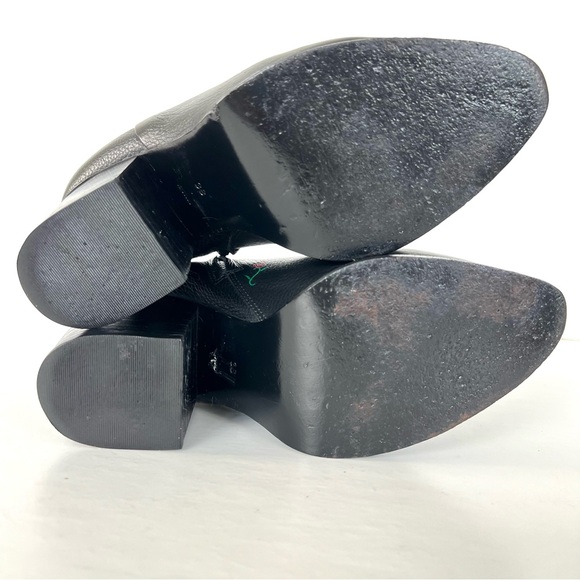 ALEXANDER WANG Gabi Red Rose w Black Leather Silver Cutout Heel Ankle Boot Sz 38 - Picture 10 of 14